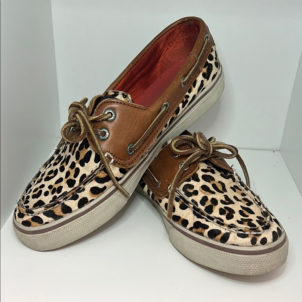 Sperry Women's Leopard Print Boat Shoes